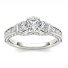 Womens 1 1/5 Ct. T.w. Genuine Diamond White 3-stone Ring