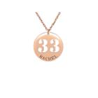 Womens Personalized 14k Gold Pendant Necklace