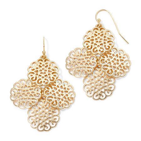 Liz Claiborne Gold-tone Chandelier Earrings