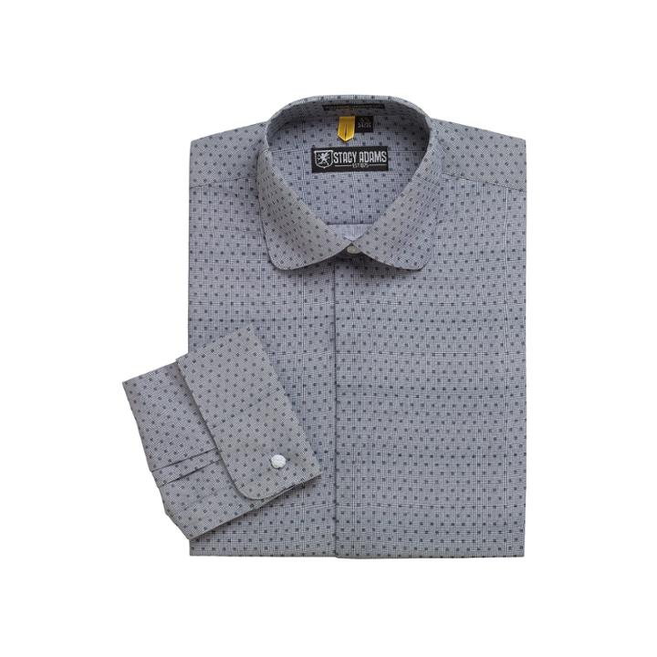Stacy Adams Granada Patterned French Cuff Dress Shirt