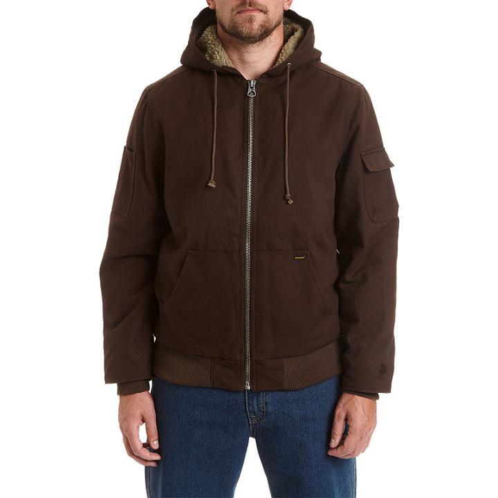 Stanley Long Sleeve Canvas Sherpa Linded Hoodie - B & T