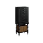 Black Jewelry Armoire With Basket