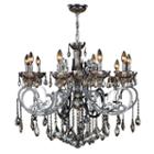 Kronos Collection 10 Light Chrome Finish And Crystal Chandelier