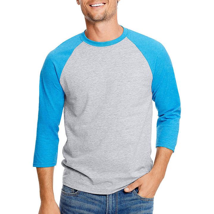 Hanes 3/4 Sleeve Crew Neck T-shirt