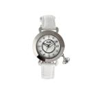 Bertha Womens Iris Mother-of-pearl White Leather-band Watch With Datebthbr5301