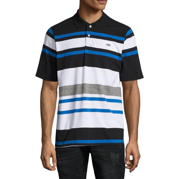 Ecko Unltd Short Sleeve Stripe Jersey Polo Shirt