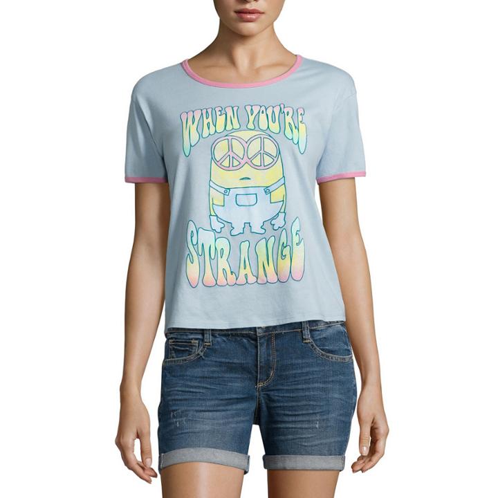Minions When You're Strange Graphic T-shirt- Juniors