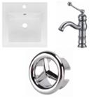 16.5-in. W 1 Hole Ceramic Top Set In White Color -cupc Faucet Incl.