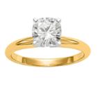 Womens 3/8 Ct. T.w. Cushion White Moissanite 14k Gold Engagement Ring