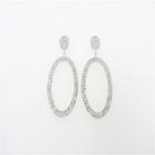 Vieste Rosa Clear Brass 2 1/2 Inch Hoop Earrings