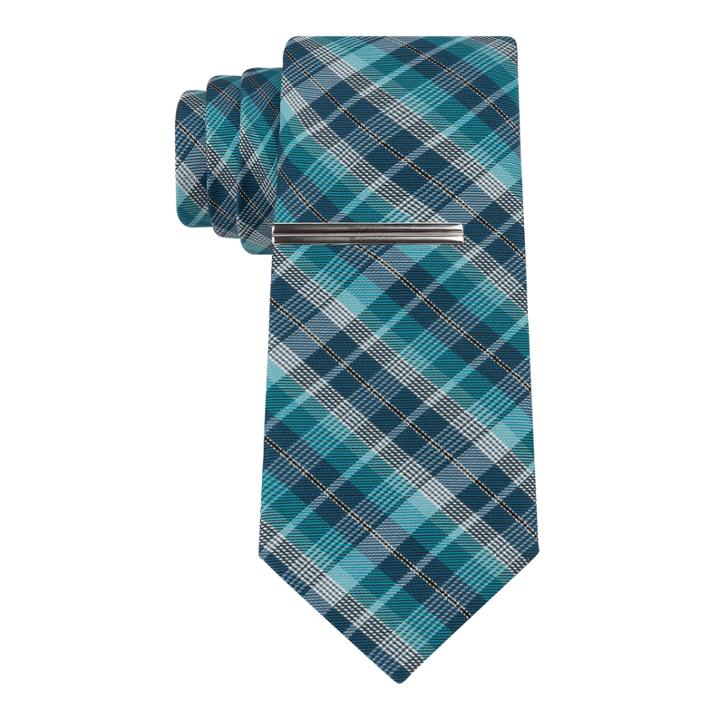 Jferrar Formal Glitter Plaid Tie