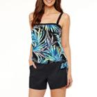 Azul By Maxine Of Hollywood Blouson Swimsuit Top