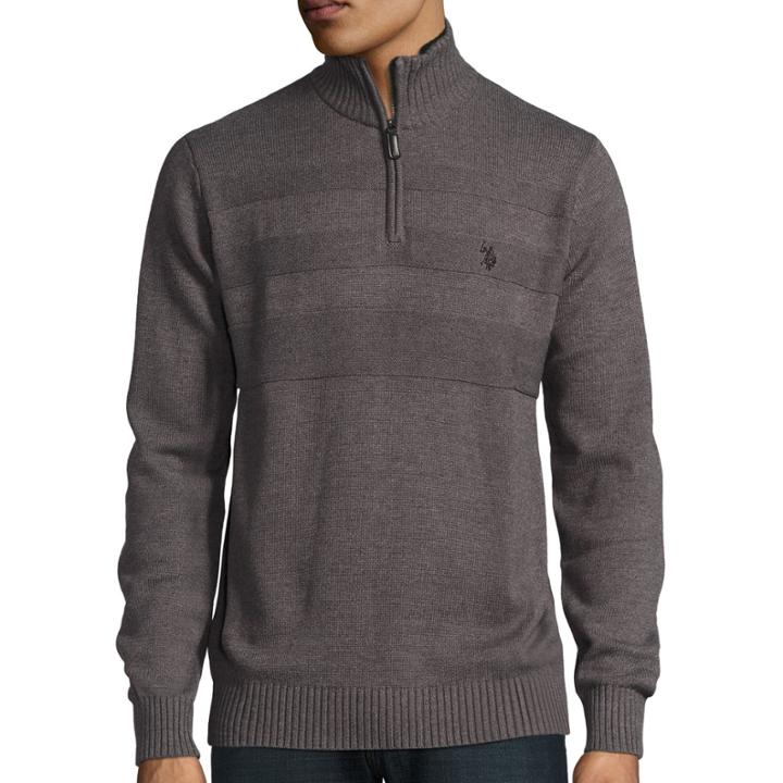 Us Polo Assn. Mock Neck Long Sleeve Cotton Pullover Sweater
