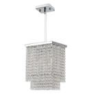 Prism Collection 3 Light Chrome Finish And Clear Crystal Rectangle Pendant