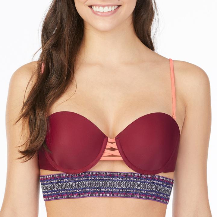 Arizona Banded Pushup Bandeau Swimsuit Top-juniors