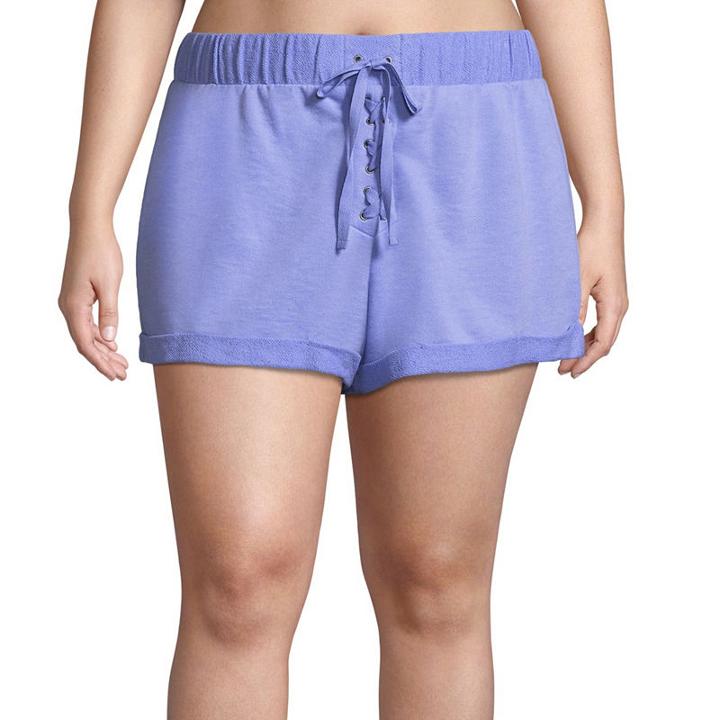 Flirtitude Knit Pull-on Shorts-juniors Plus