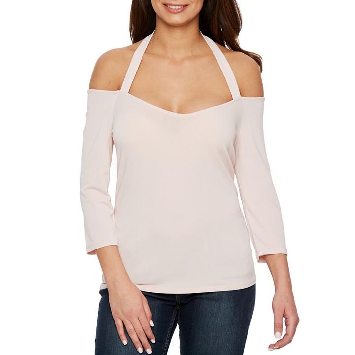 Bold Elements 3/4 Sleeve Halter Strap Top