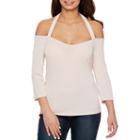 Bold Elements 3/4 Sleeve Halter Strap Top