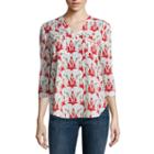 Liz Claiborne 3/4-sleeve V-neck Top