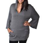 24/7 Comfort Apparel 3/4 Sleeve Hoodie Knit Hoodie Plus