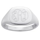 Personalized Sterling Silver Script Monogram Ring