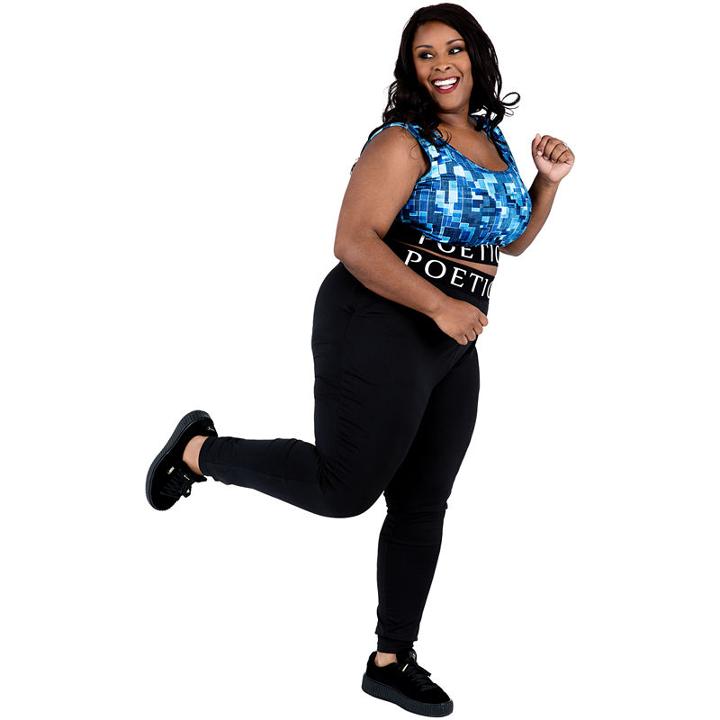 Poetic Justice Curvy Solid Color Active Track Pant - Plus