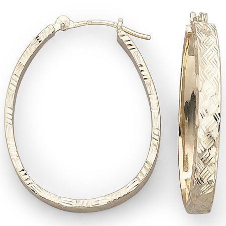 10k Gold Pear Hoop Earrings