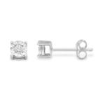 1/10 Ct. T.w. White Diamond Sterling Silver 15mm Stud Earrings