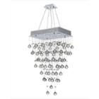 Icicle Collection 6 Light Chrome Finish And Clearcrystal Rectangle Chandelier
