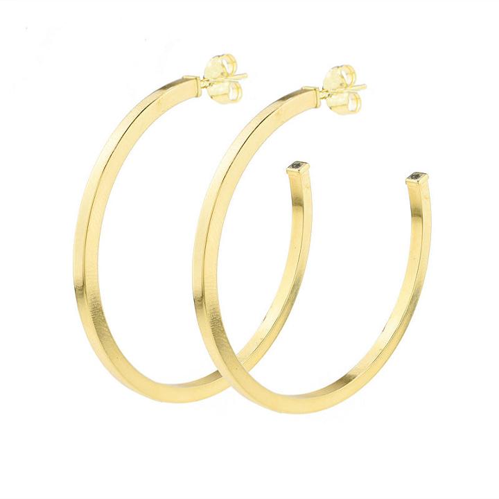Sechic 14k Gold 40mm Hoop Earrings