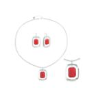 Liz Claiborne Womens Red Pendant Necklace