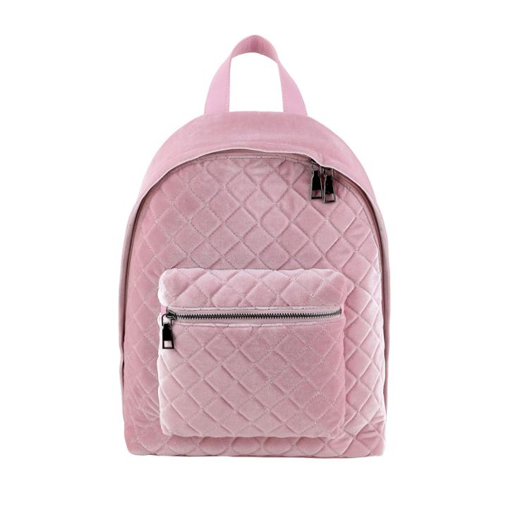 Velvet Quilted Backpack