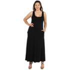 24seven Comfort Apparel Marion Sleeveless Maxi Dress - Plus