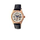 Heritor Automatic Nicollier Mens Skeleton Dial Leather-rose Gold/black Watches