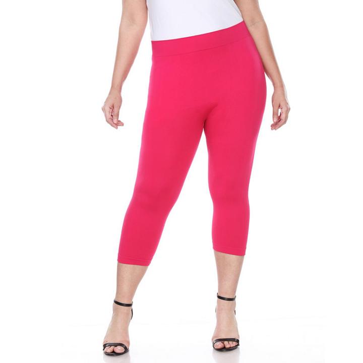 White Mark Plus Size Super Soft Capri Leggings (one Size Fits Most)