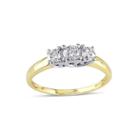 1/2 Ct. T.w. Diamond 10k Yellow Gold Three-stone Engagement Ring