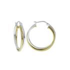 Two-tone 25mm Double-hoop Earrings