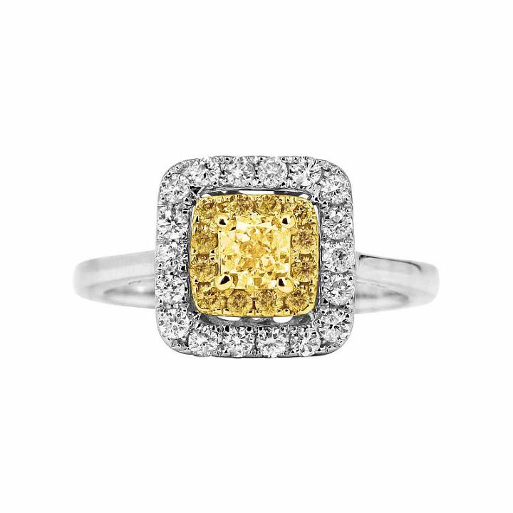 Limited Quantites! Womens 1 Ct. T.w. Round Yellow Diamond 14k Gold Engagement Ring