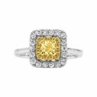 Limited Quantites! Womens 1 Ct. T.w. Round Yellow Diamond 14k Gold Engagement Ring