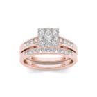 3/4 Ct. T.w. Diamond 10k Rose Gold Bridal Ring Set