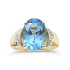 Womens 1/3 Ct. T.w. Genuine Blue Blue Topaz Gold Over Silver Cocktail Ring