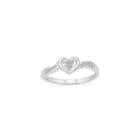 Womens Diamond Accent Genuine Round White Diamond 10k Promise Ring