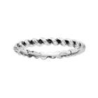 Personally Stackable Antiqued Sterling Silver Twirl Stackable Ring