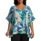 Liz Claiborne Square Blouse- Plus