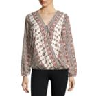 Alyx Wrap-front Long-sleeve Woven Top