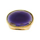 Athra Purple Glass Oval Ring