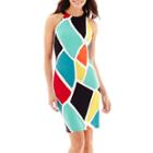 Worthington Sleeveless Shirred-neck Halter Dress