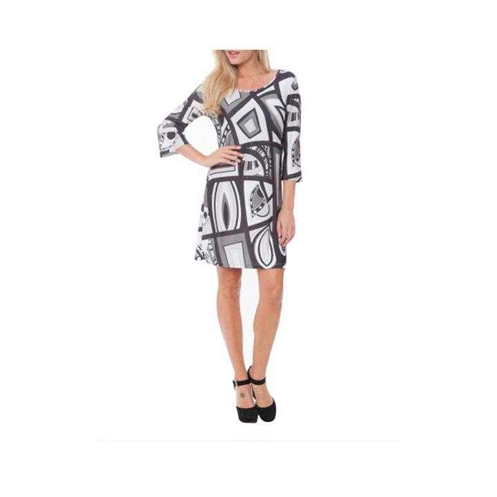 White Mark Genevieve 3/4 Sleeve Sheath Dress