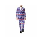 Holiday Blue Reindeer Opposuits 3-pc. Suit- Slim Fit