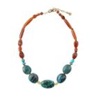 Artsmith By Barse Womens Genuine Multi Color Beaded Necklace